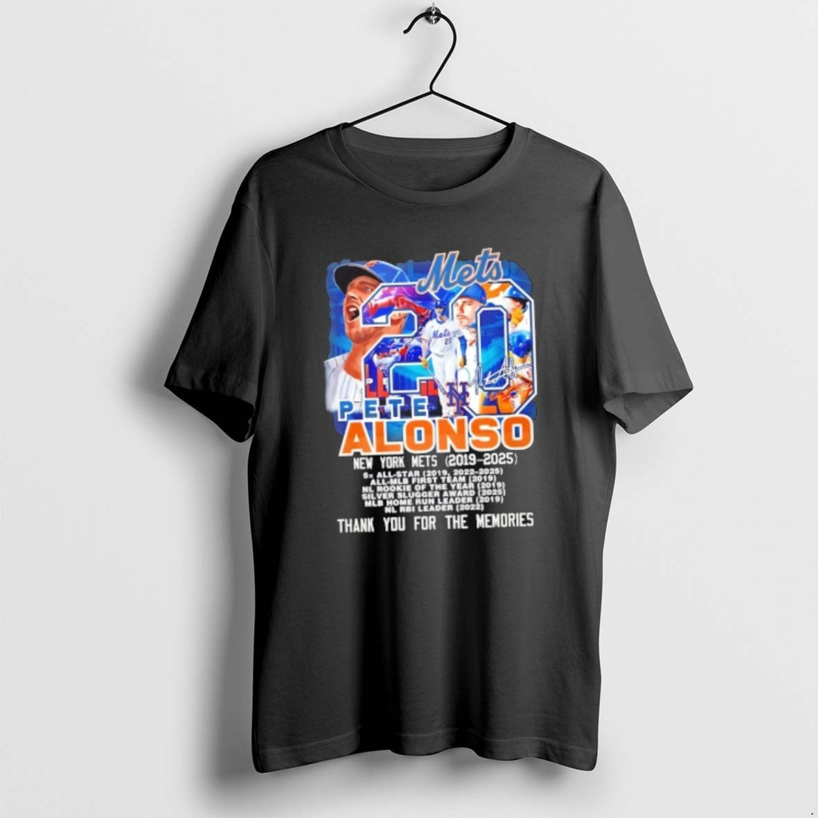 Official New York Mets Pete Alonso 2019 2025 Thank You For The Memories Signature