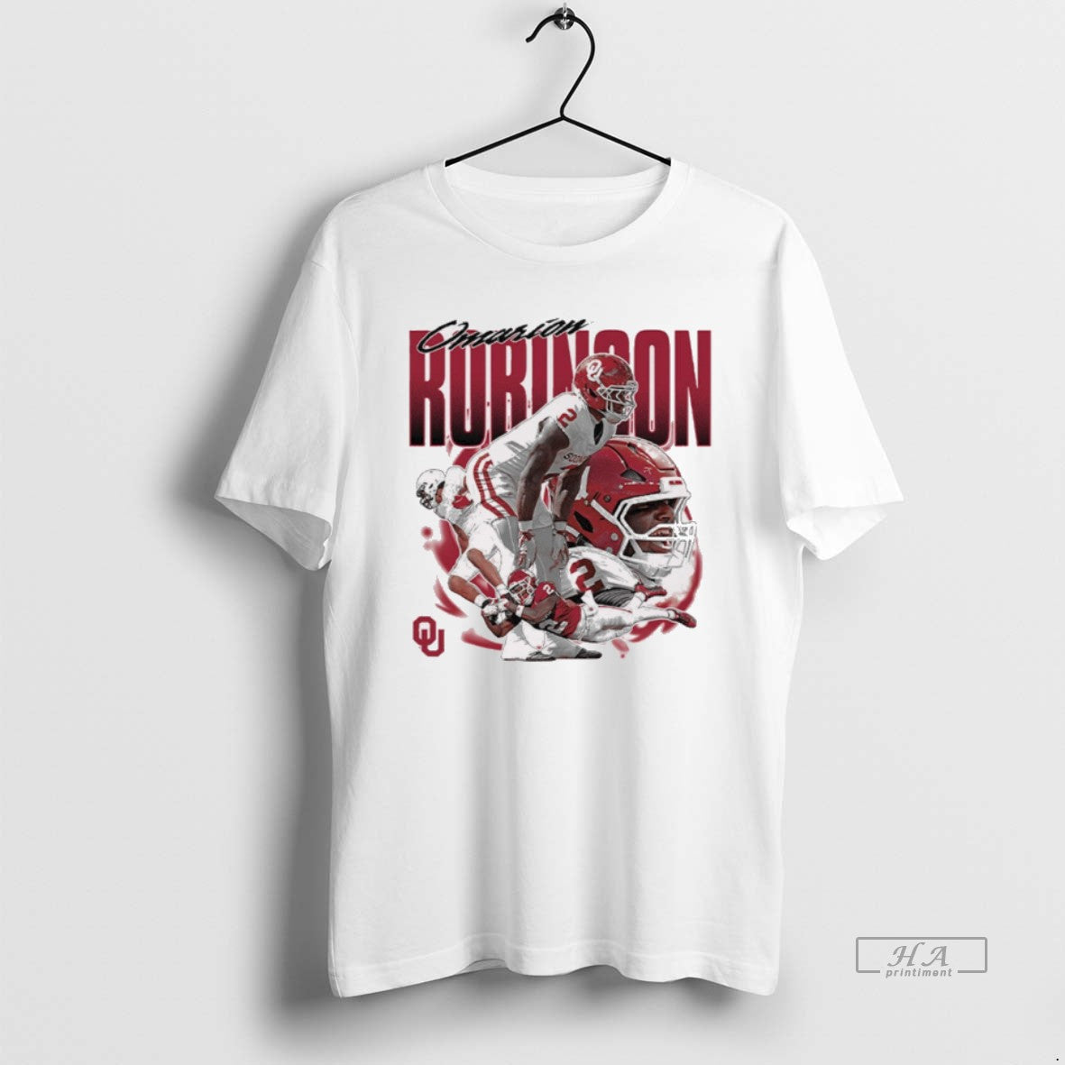 Official Oklahoma Sooners Ncaa Football Omarion Robinson Collage Graphic
