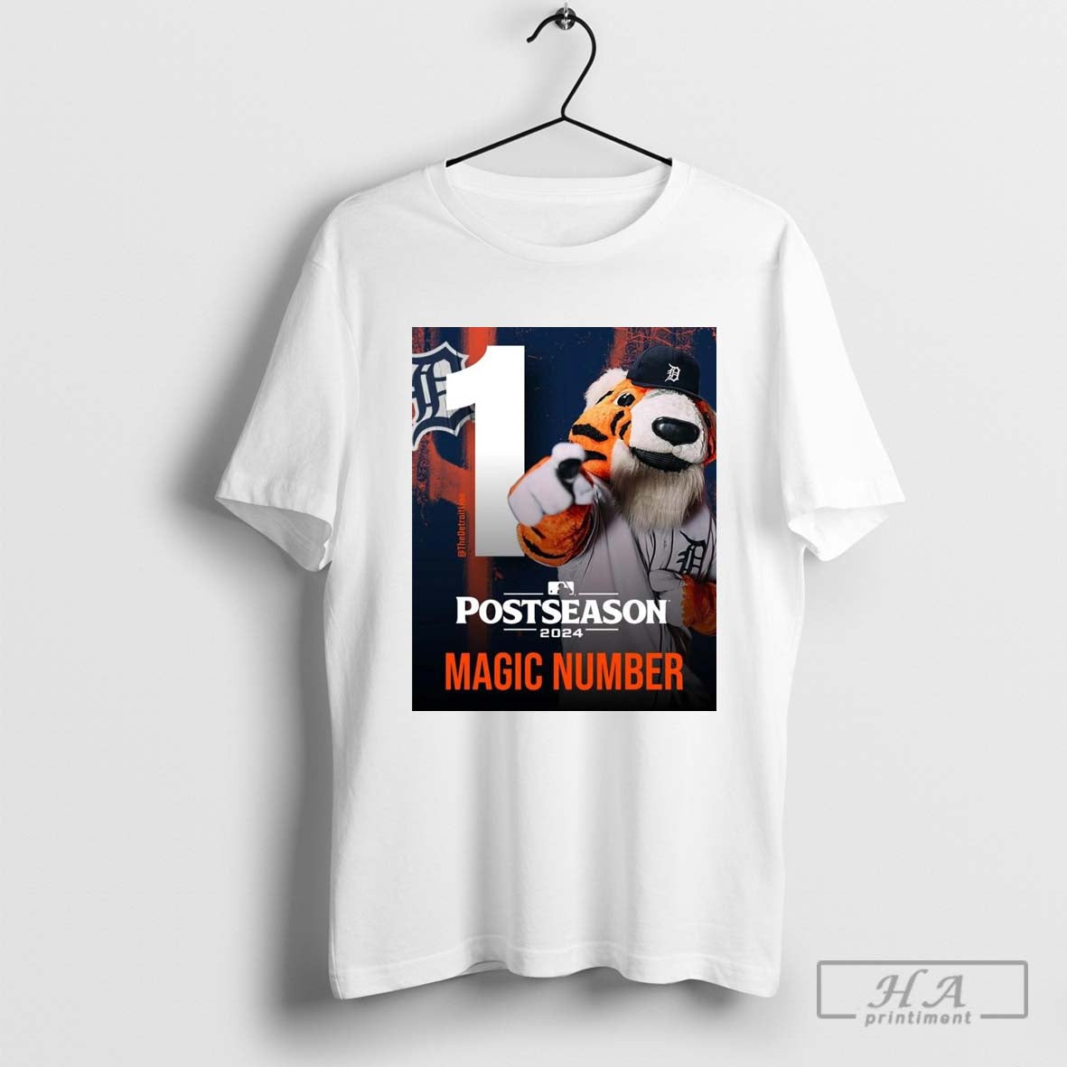 Official Poster Detroit Tigers Postseason Mlb 2024 Magic Number One