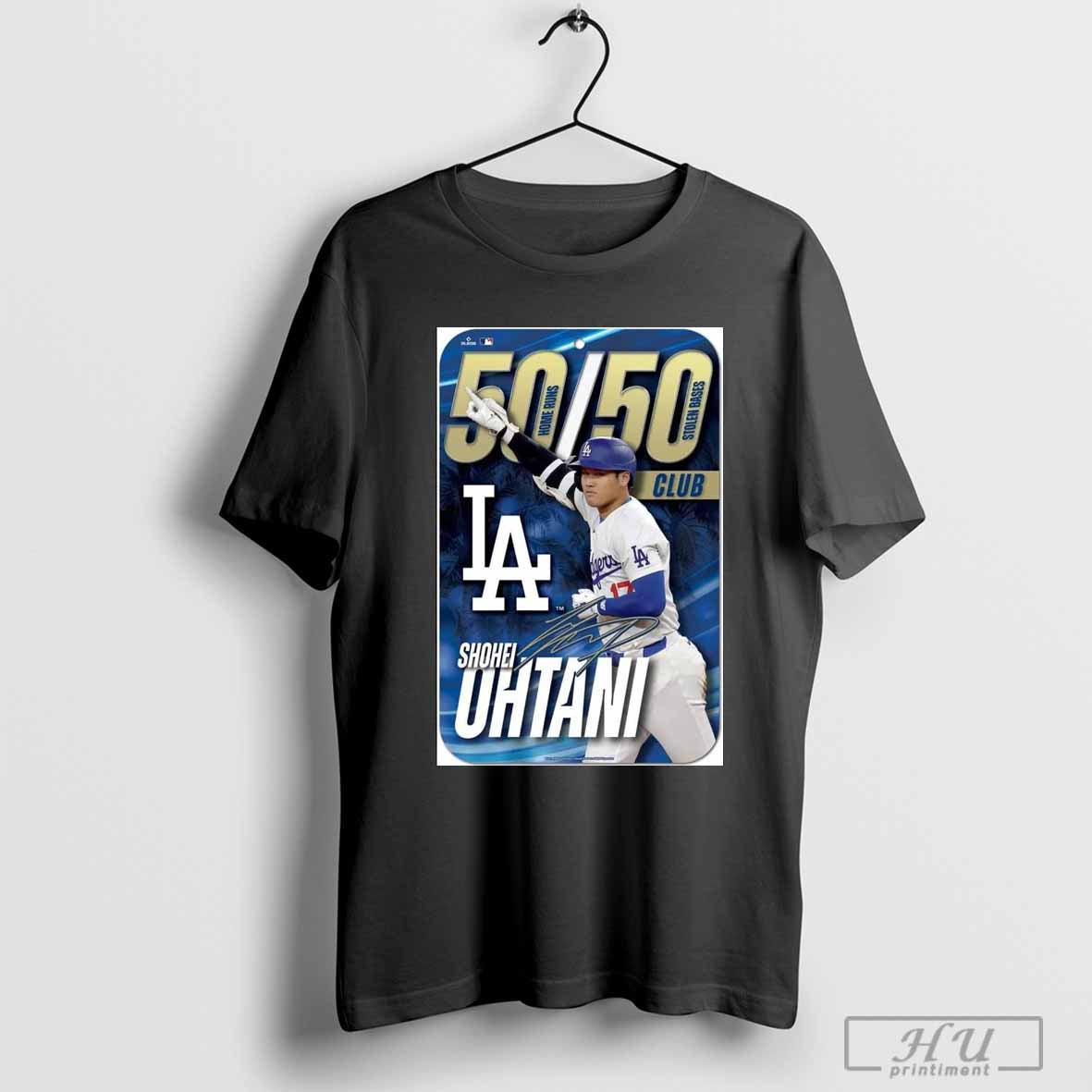Poster Los Angeles Dodgers Mlb 2024 Shohei Ohtani 50 50 Club Signature