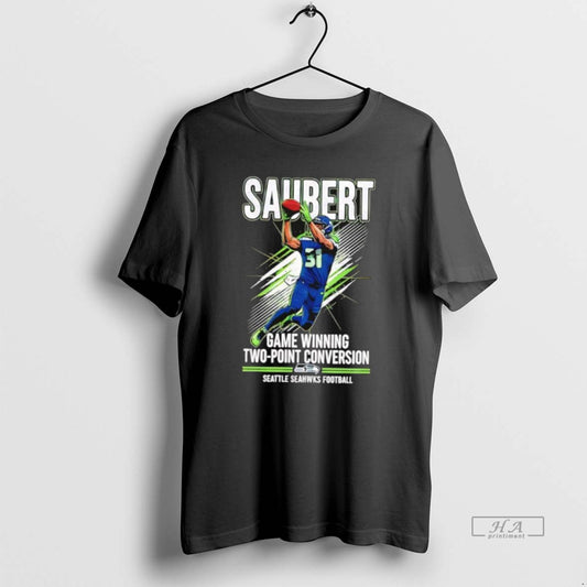 Official Seahawks Eric Saubert Game Winning Two Point Conversion