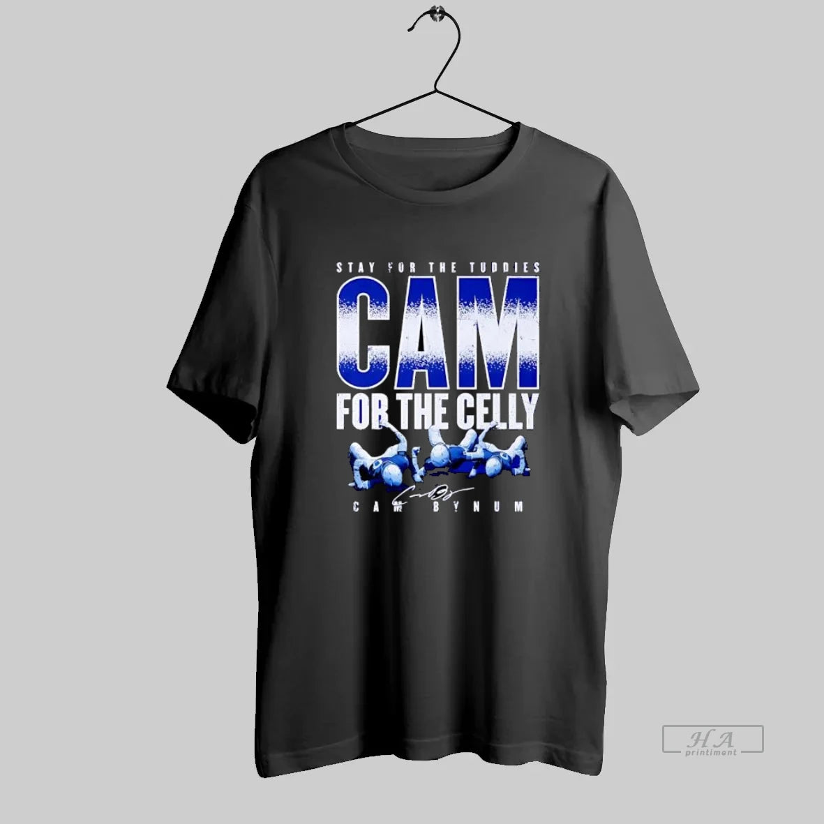 Official Stay For The Tuddies Cam For The Celly Bynum Football Player Graphic