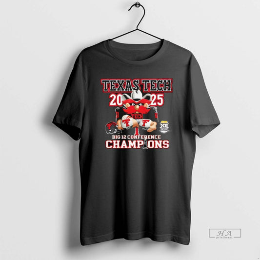 Official Texas Tech Red Raiders 2025 Big 12 Conference Champs Football