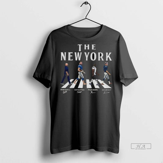 Official Trendy The New York Walking Road Signatures Football Jaxson Dart Malik Nabers Cam Skattebo