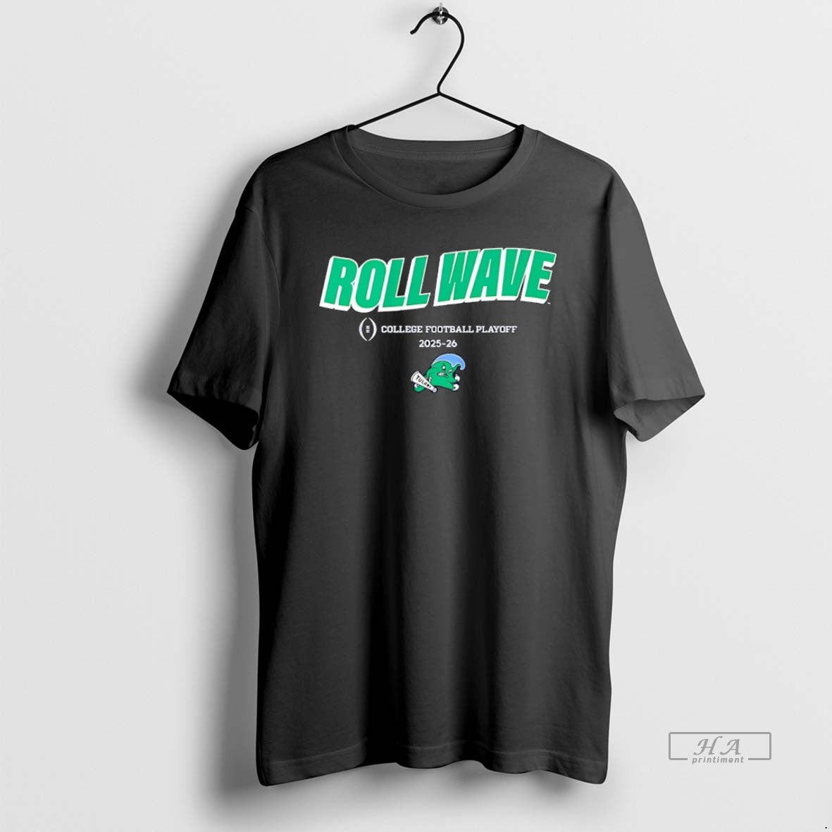 Official Tulane Green Wave 2025 26 Cfp Team Slogan Roll Wave Christmas