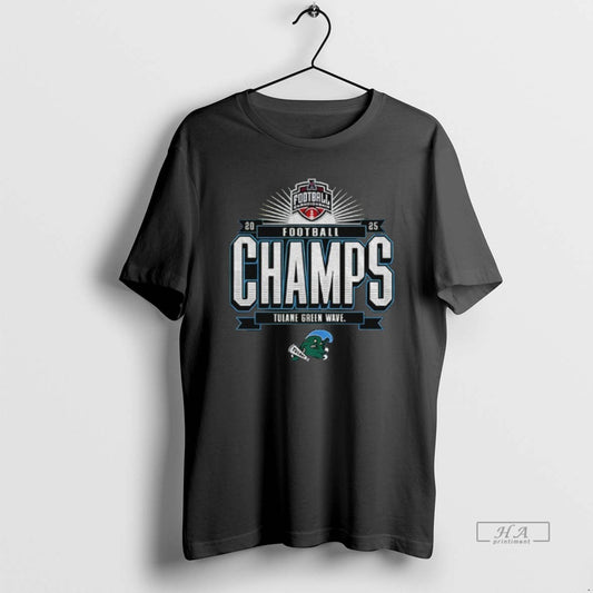 Official Tulane Green Wave 2025 American Athletic Conference Football Champions