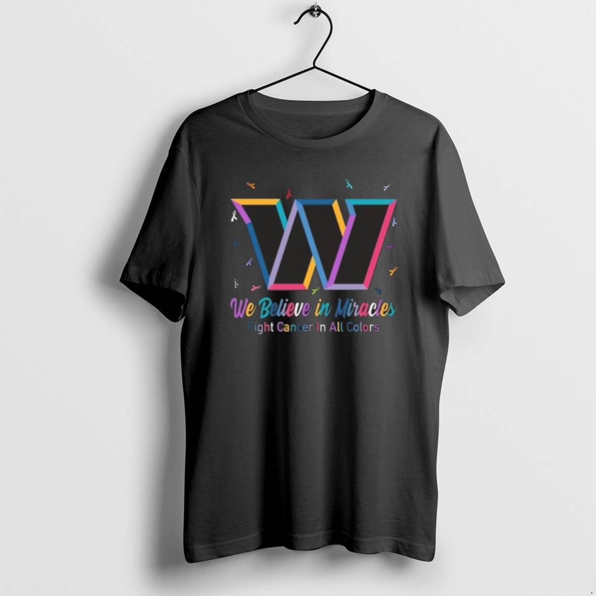 Official Washington Commanders We Believe In Miracles Fight Cancer In All Colors
