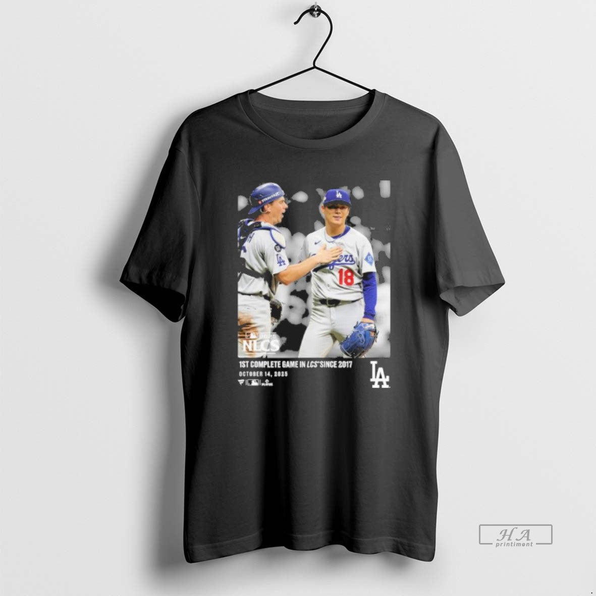 Official Yoshinobu Yamamoto Los Angeles Dodgers 1st Complete Game Nlcs