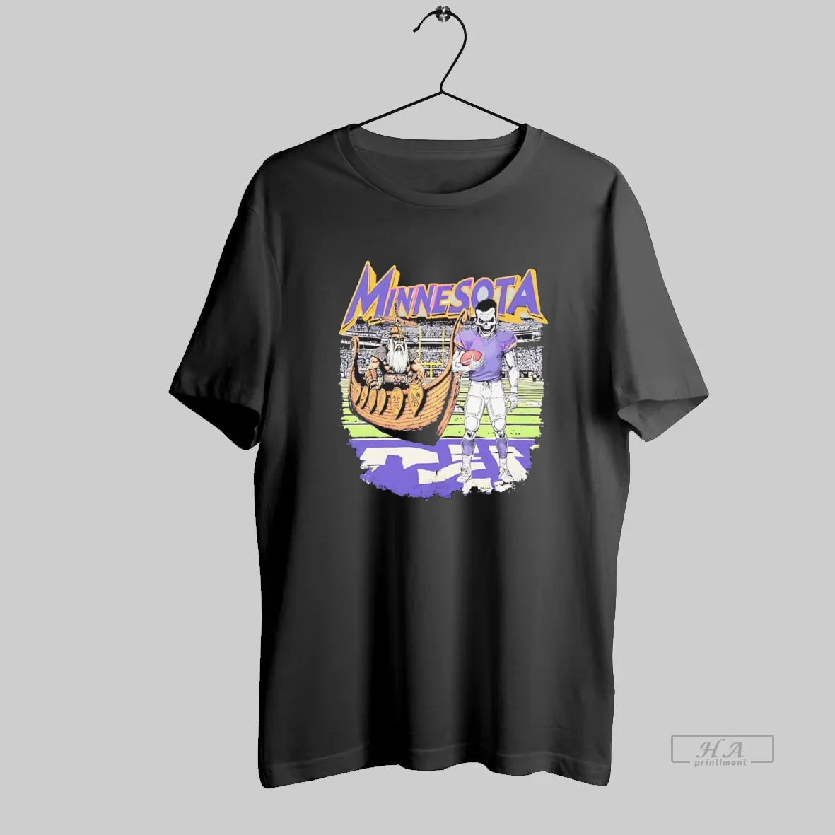 Official Zombie Minnesota Viking Football Ship Retro Style