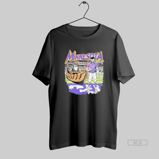 Official Zombie Minnesota Viking Football Ship Retro Style