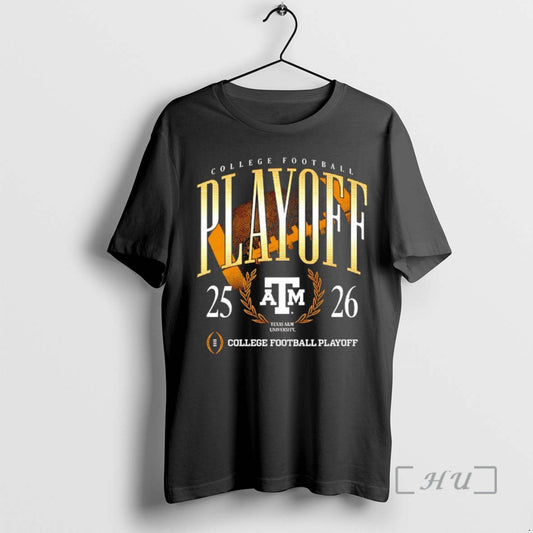 Officials 2025 2026 College Football Playoff Texas A And M Aggies Crest Premium T Shirts