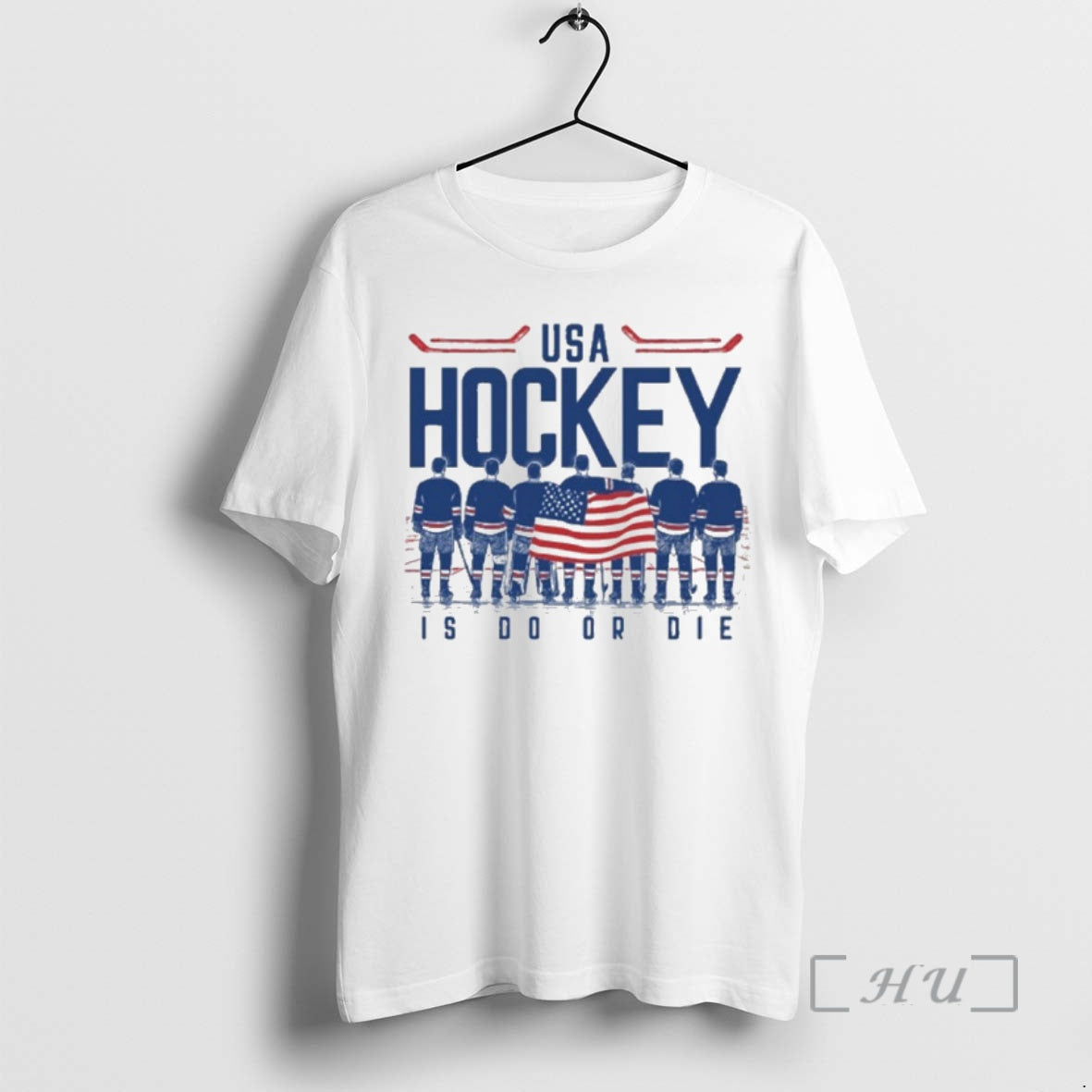 Officials America Hockey Players Flag Is Do Or Die