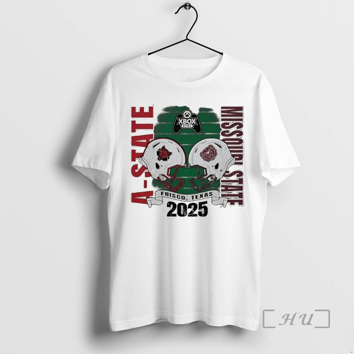 Officials Arkansas State Red Wolves Vs Missouri State Bears 2025 Xbox Bowl Helmet Circle Premium