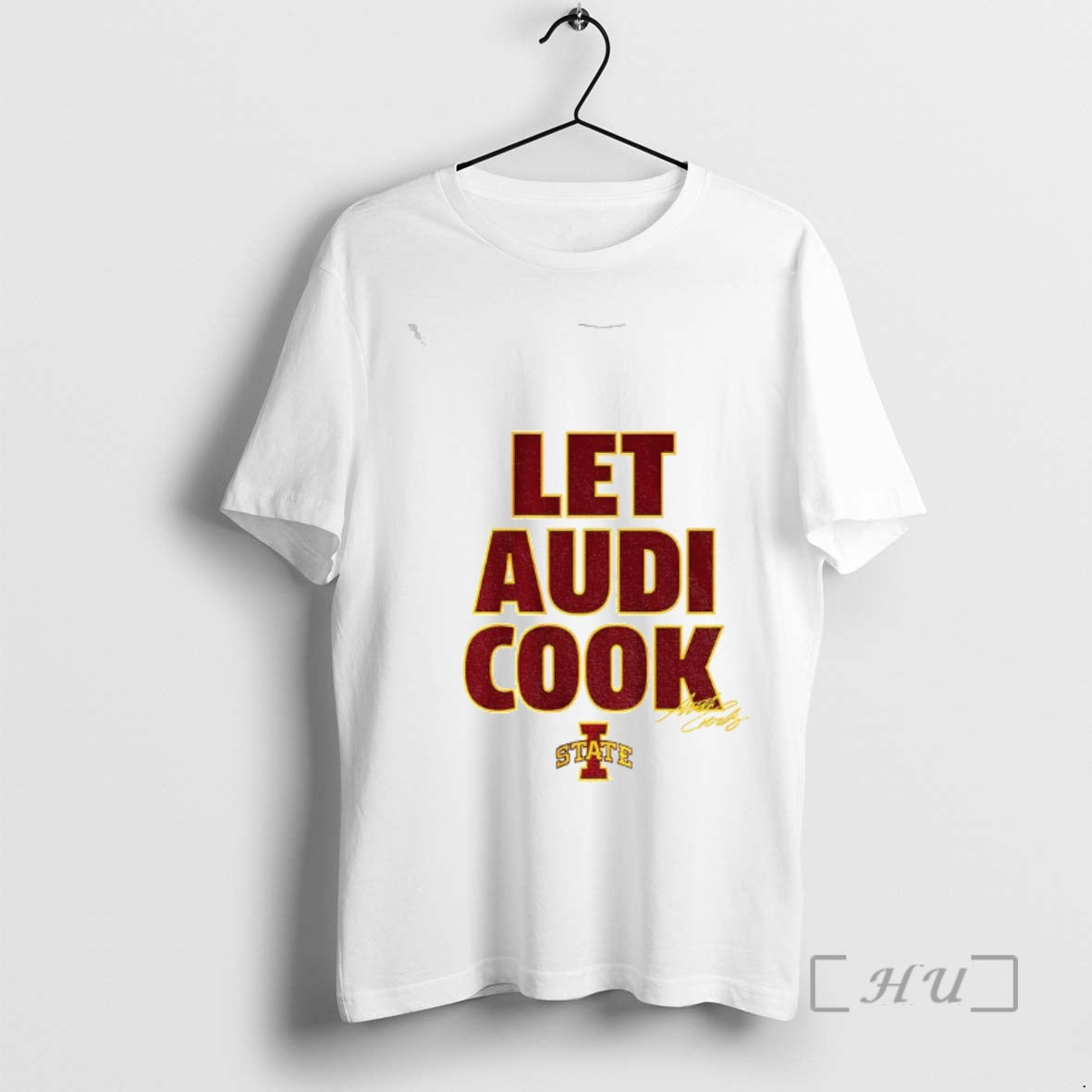 Officials Audi Crooks Let Audi Cook Iowa State Cyclones Basketball Logo Signature Premium T Shirts