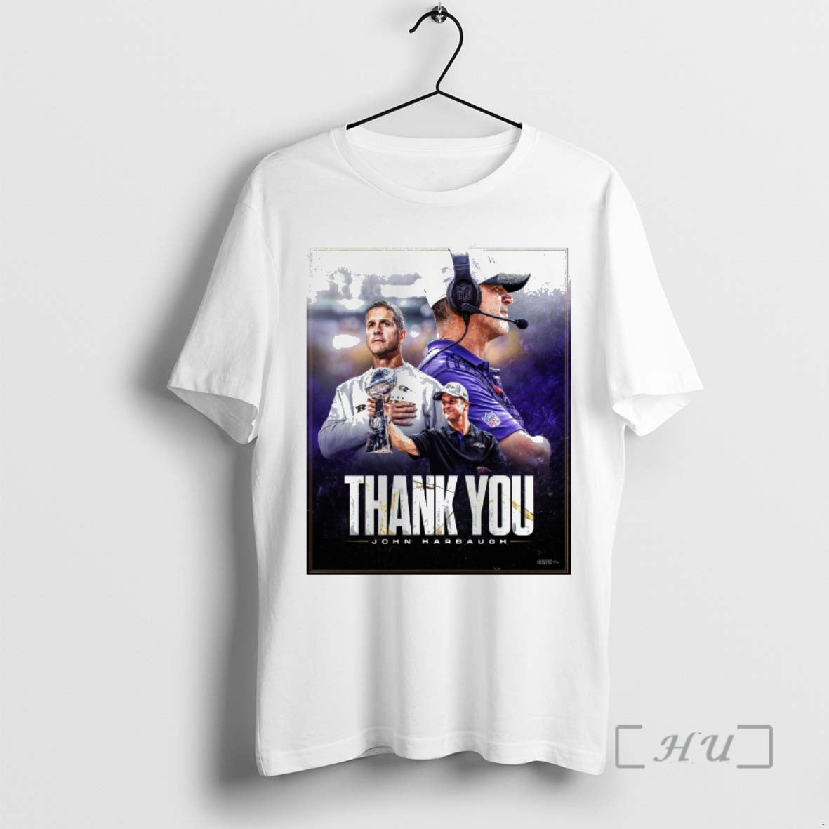 Officials Baltimore Ravens Thank You Coach John Harbaugh For 18 Tremendous Years Premium T Shirts
