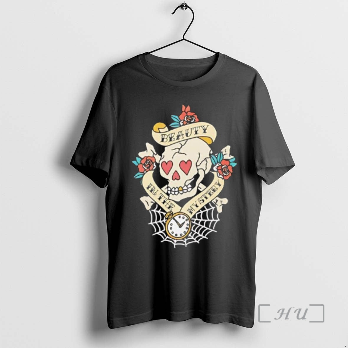 Officials Beauty In The Mystery Tattoo Skull Rose Graphic