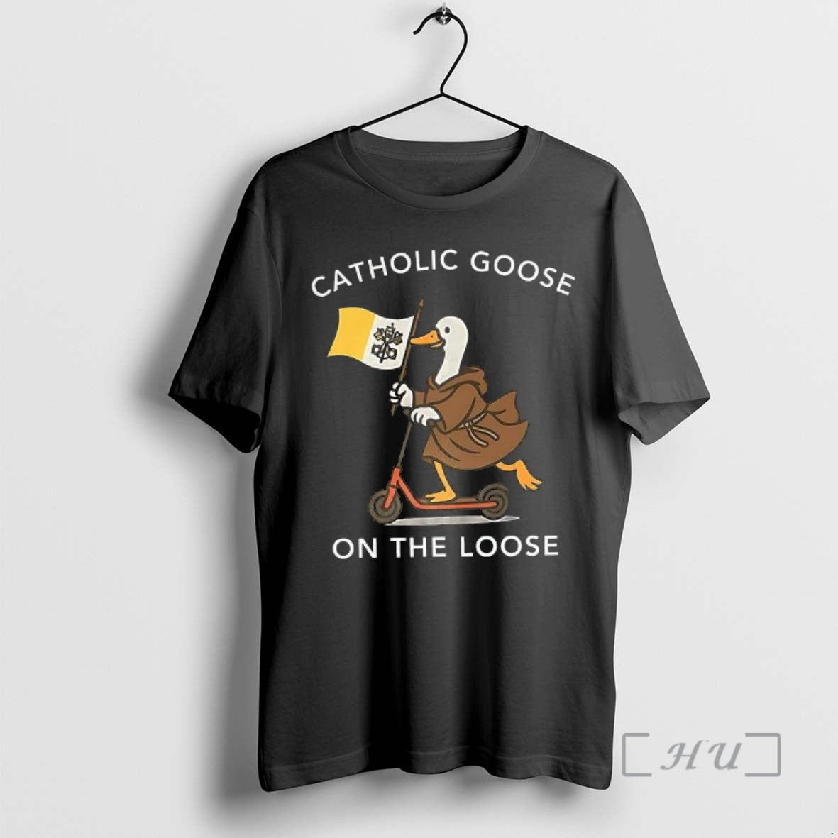 Officials Catholic Goose Scooter On The Loose Driving Scooter