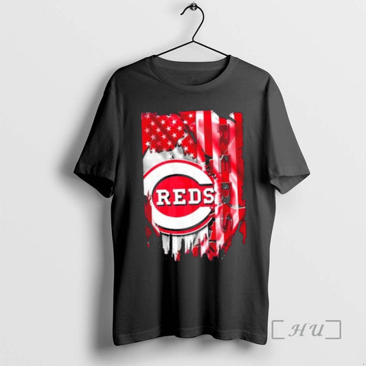 Officials Cincinnati Reds Baseball X American Flag