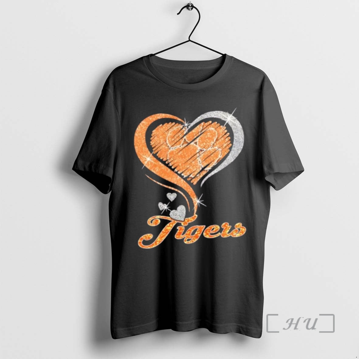 Officials Clemson Tigers Football In Glitter Heart Fans