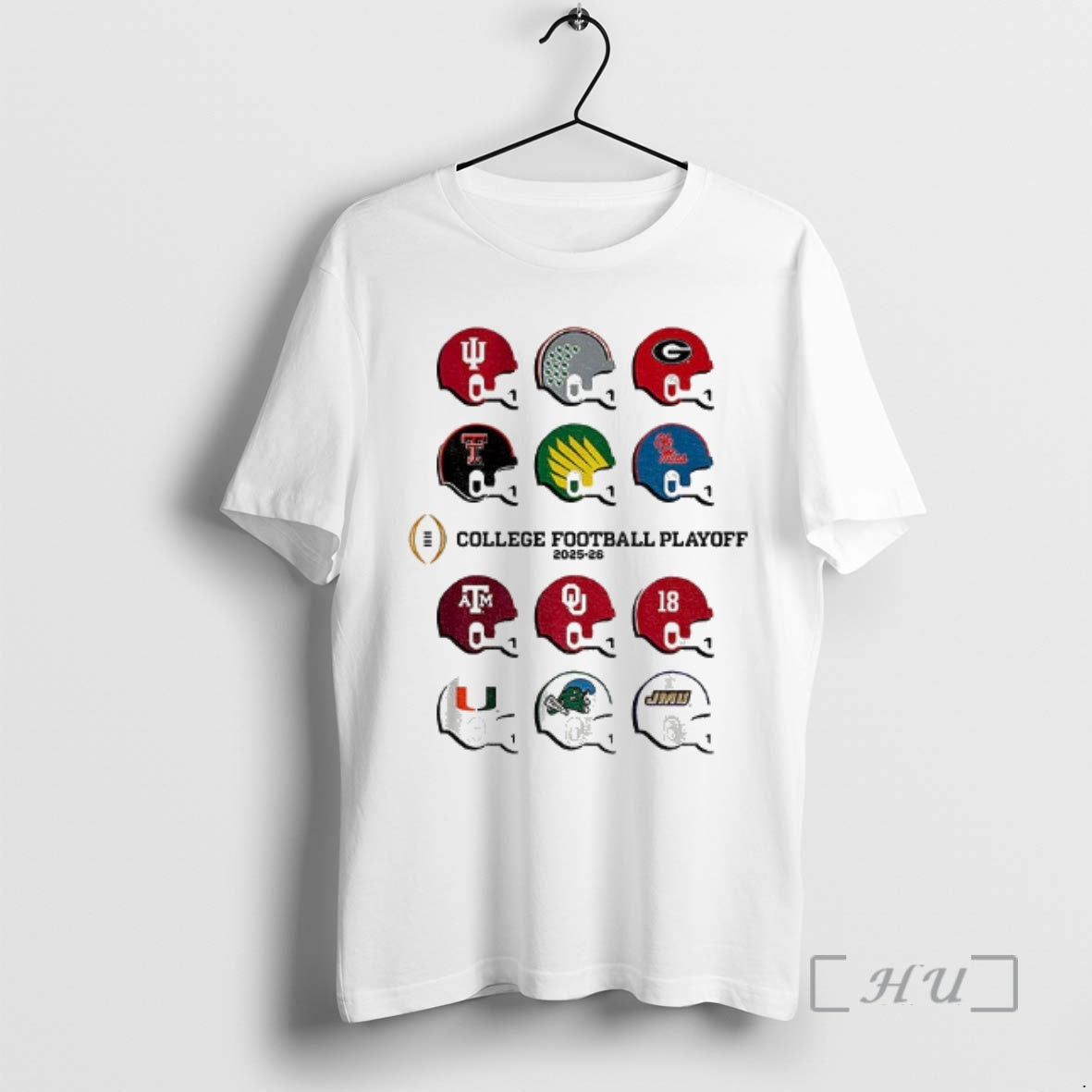 Officials College Football Playoff Cfp Toy Team Helmets 2025 Cfp Field Logo Premium T Shirts