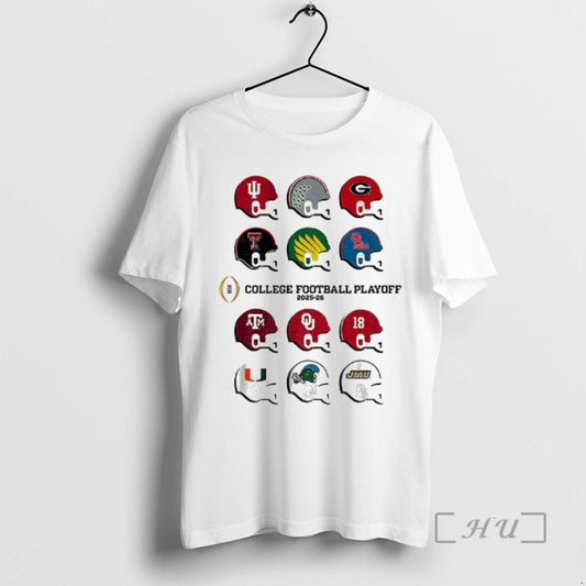 Officials College Football Playoff Cfp Toy Team Helmets 2025 Cfp Field Logo Premium T Shirts