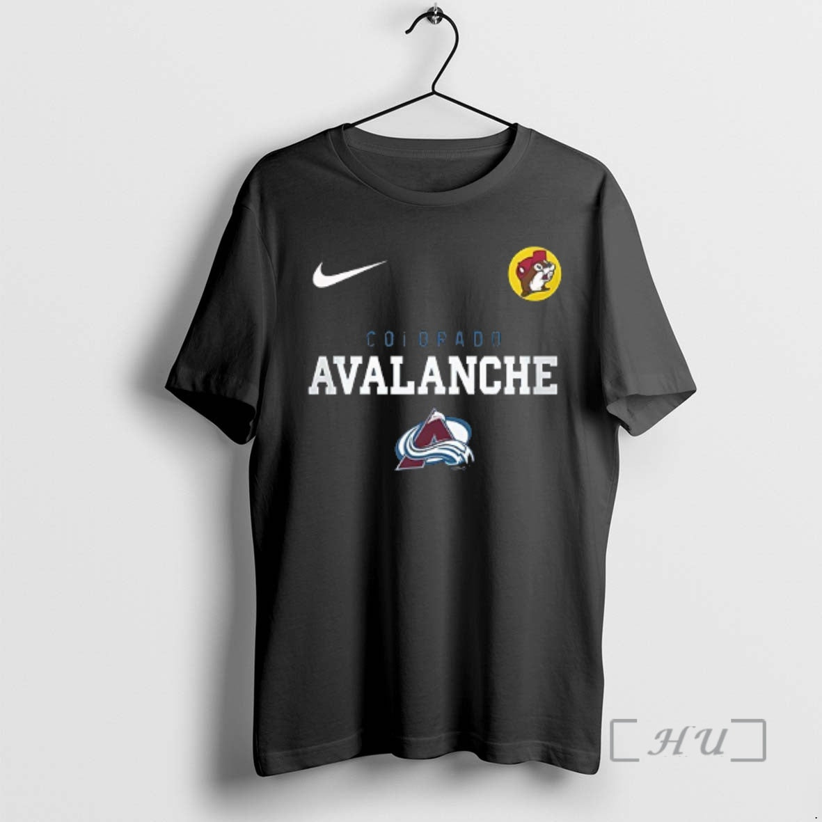 Officials Colorado Avalanche X Buc Ees Built Different Mascot Double Sided Graphic Premium T Shirts