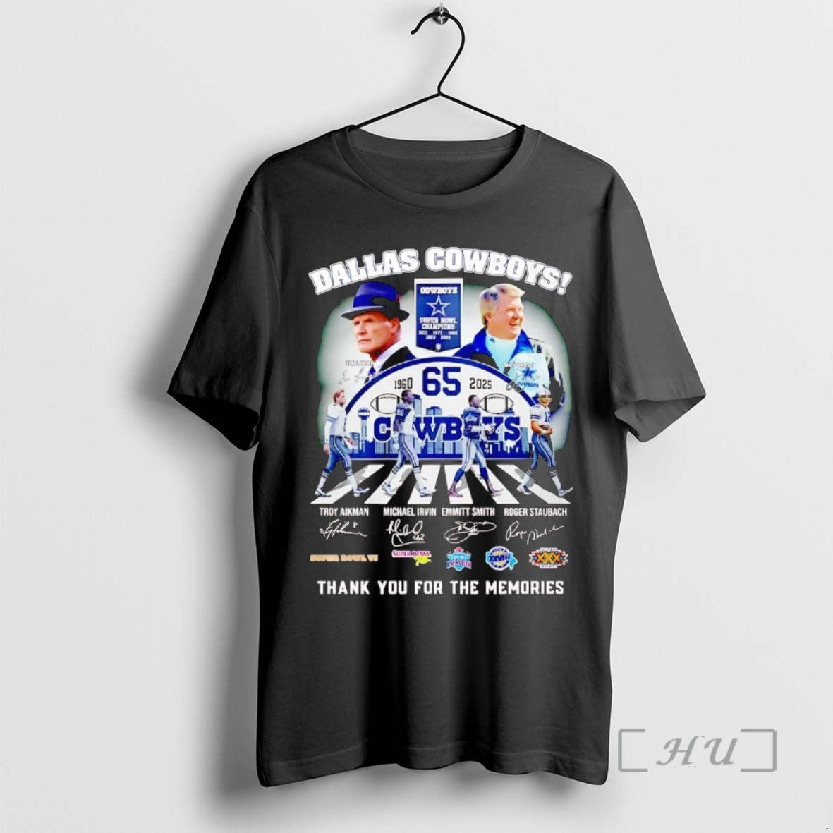 Officials Dallas Cowboys 65 Seasons 1960 2025 Thank You For The Memories Premium T Shirts