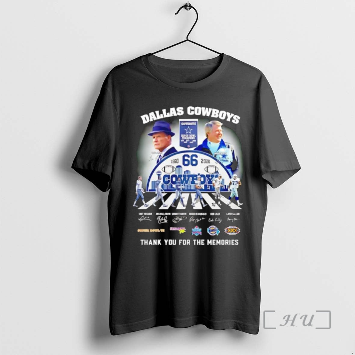 Officials Dallas Cowboys 66 Season Thank You For The Memories Signatures Premium T Shirts Sweater