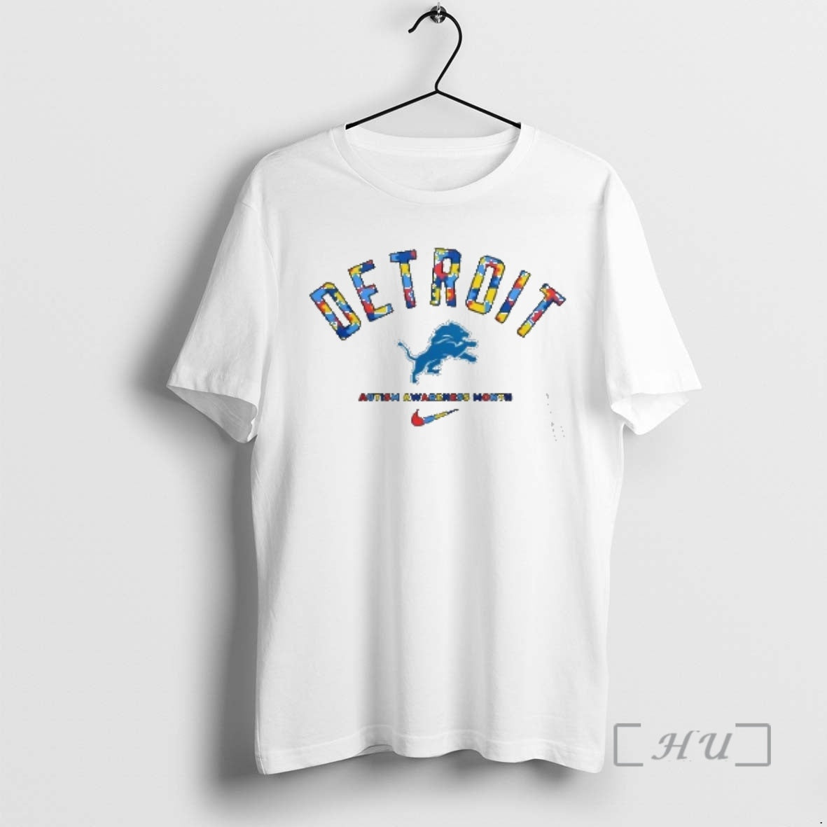 Officials Detroit Lions Autism Awareness Month They Not Like Us 2 Sided Premium T Shirts