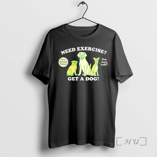 Officials Funny Personal Trainers One More Walk Need Exercise Get A Dog Premium T Shirts