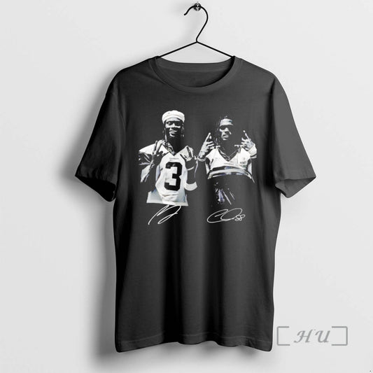 Officials George Pickens And Ceedee Lamb Rock And Roll Hand Dallas Cowboys Football Signature Vintage