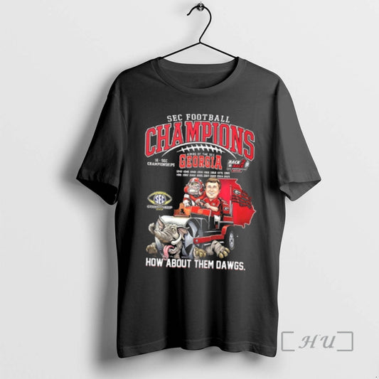 Officials Georgia Bulldogs 2025 Sec Football Champions How About Them Dawgs Mascot 2 Sided Premium