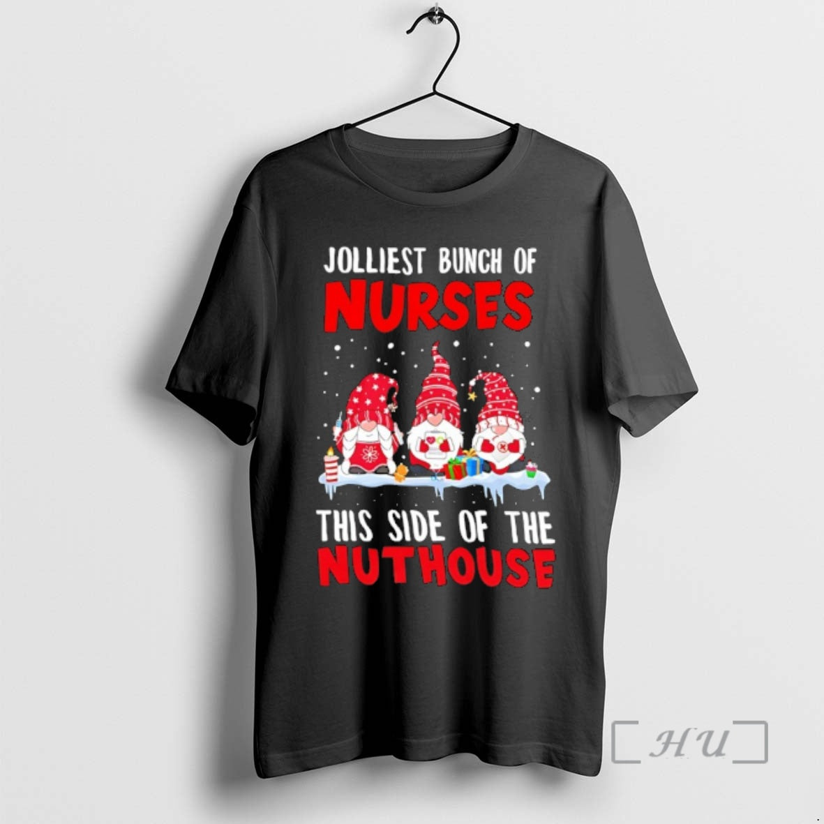 Officials Gnomes Jolliest Bunch Of Nurses This Side Of The Nuthouse Premium T Shirts Sweater