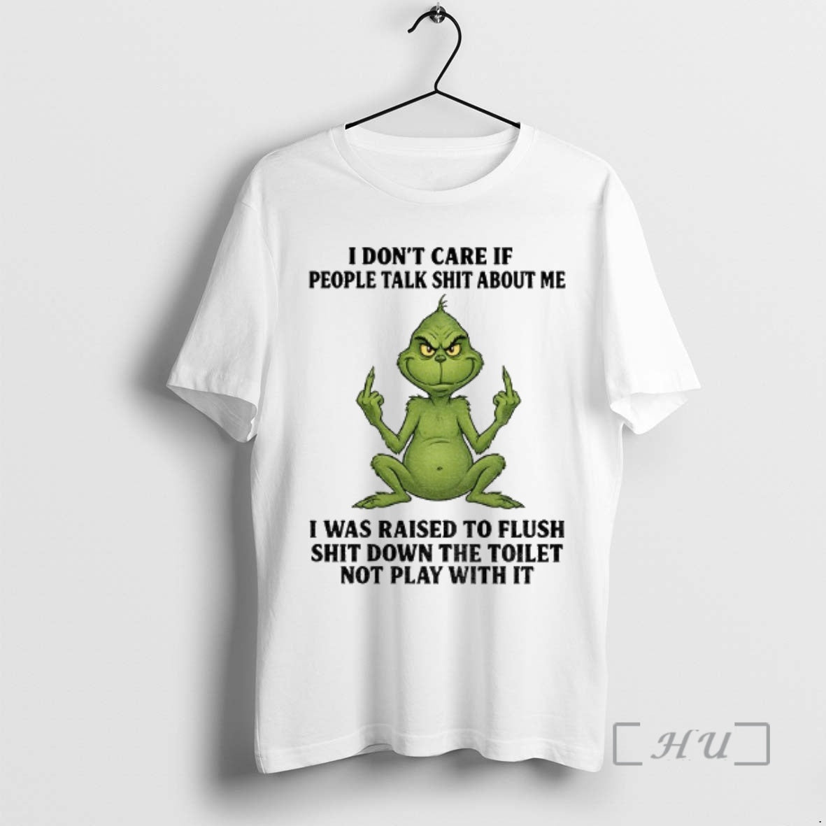 Officials Grinch Santa Middle Finger I Dont Care If People Talk Shit About Me