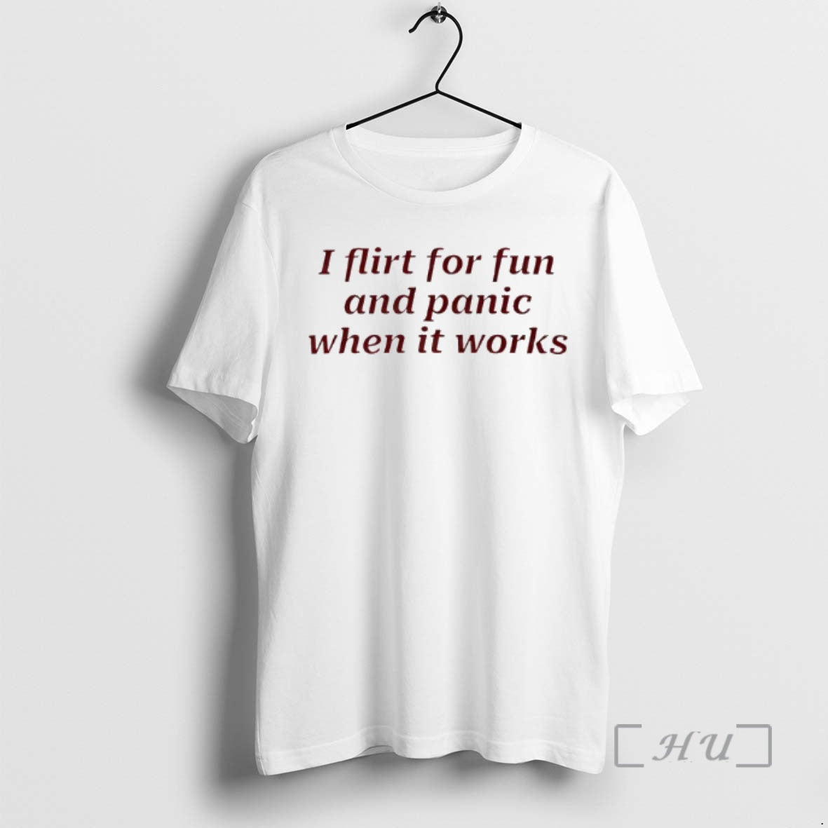 Officials I Flirt For Fun And Panic When It Works Red Premium T Shirts Sweater