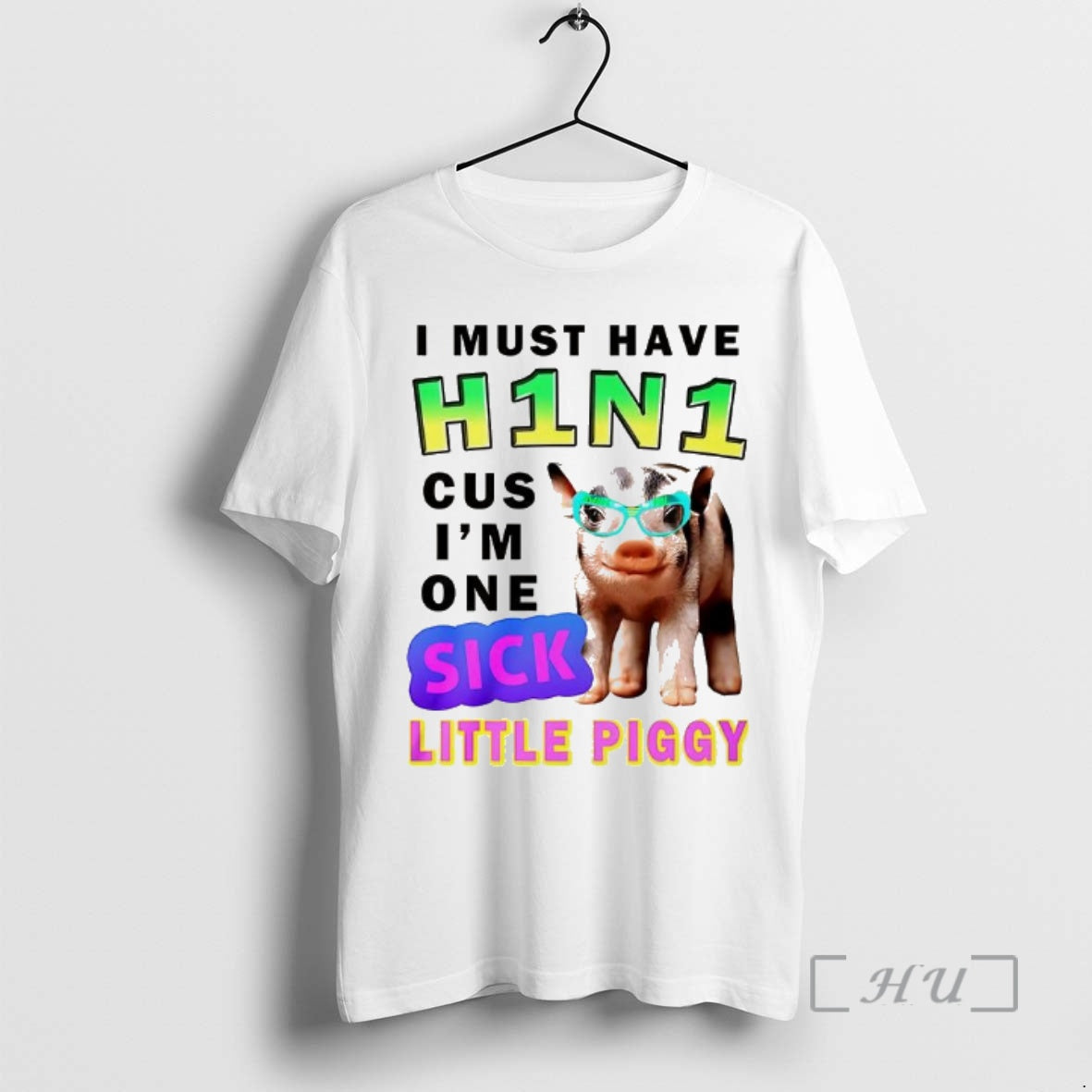 Officials I Must Have H1n1 Cus Im One Sick Little Piggy Wearing Glasses Premium