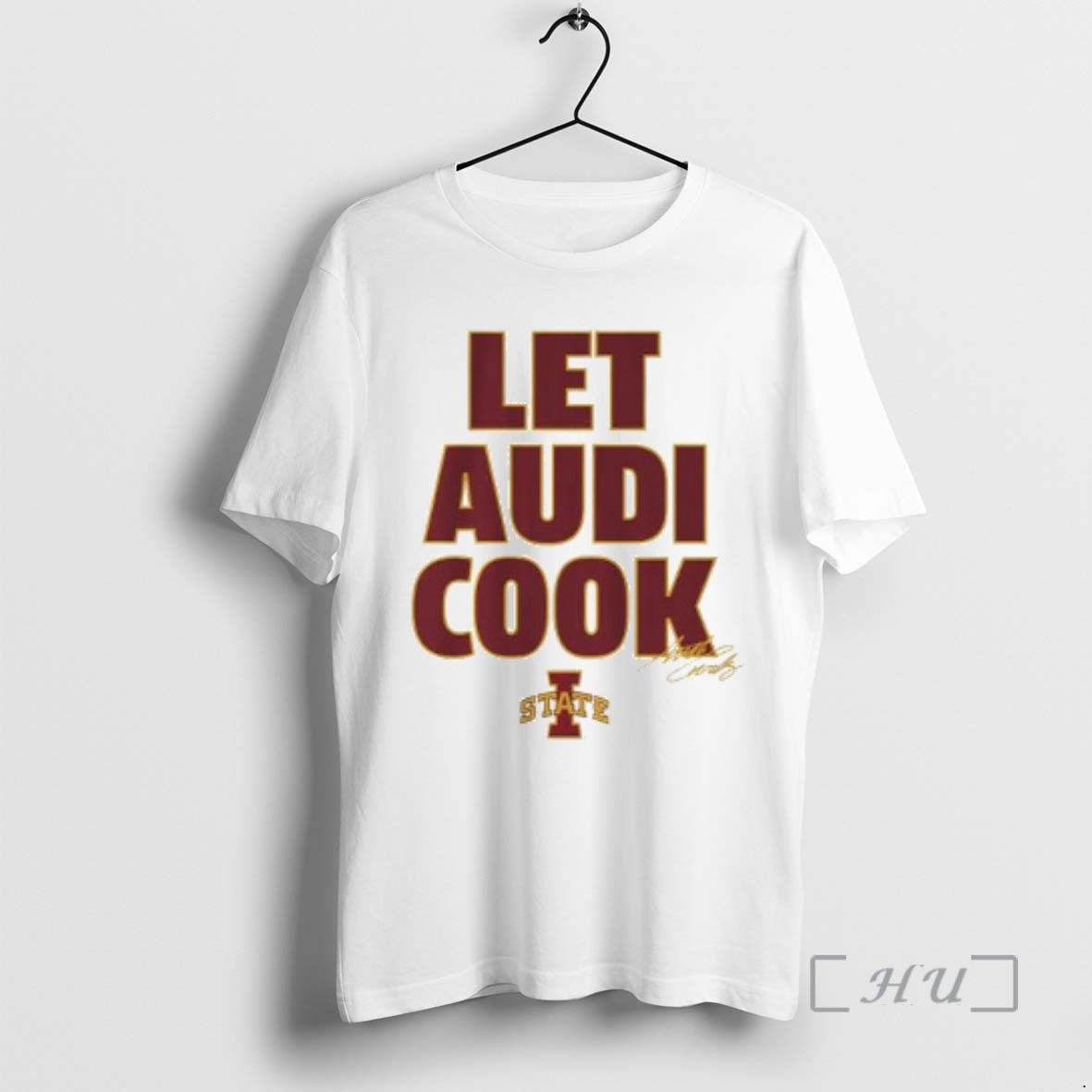 Officials Iowa State Basketball Audi Crooks Let Audi Cook Circle White Premium T Shirts Sweater