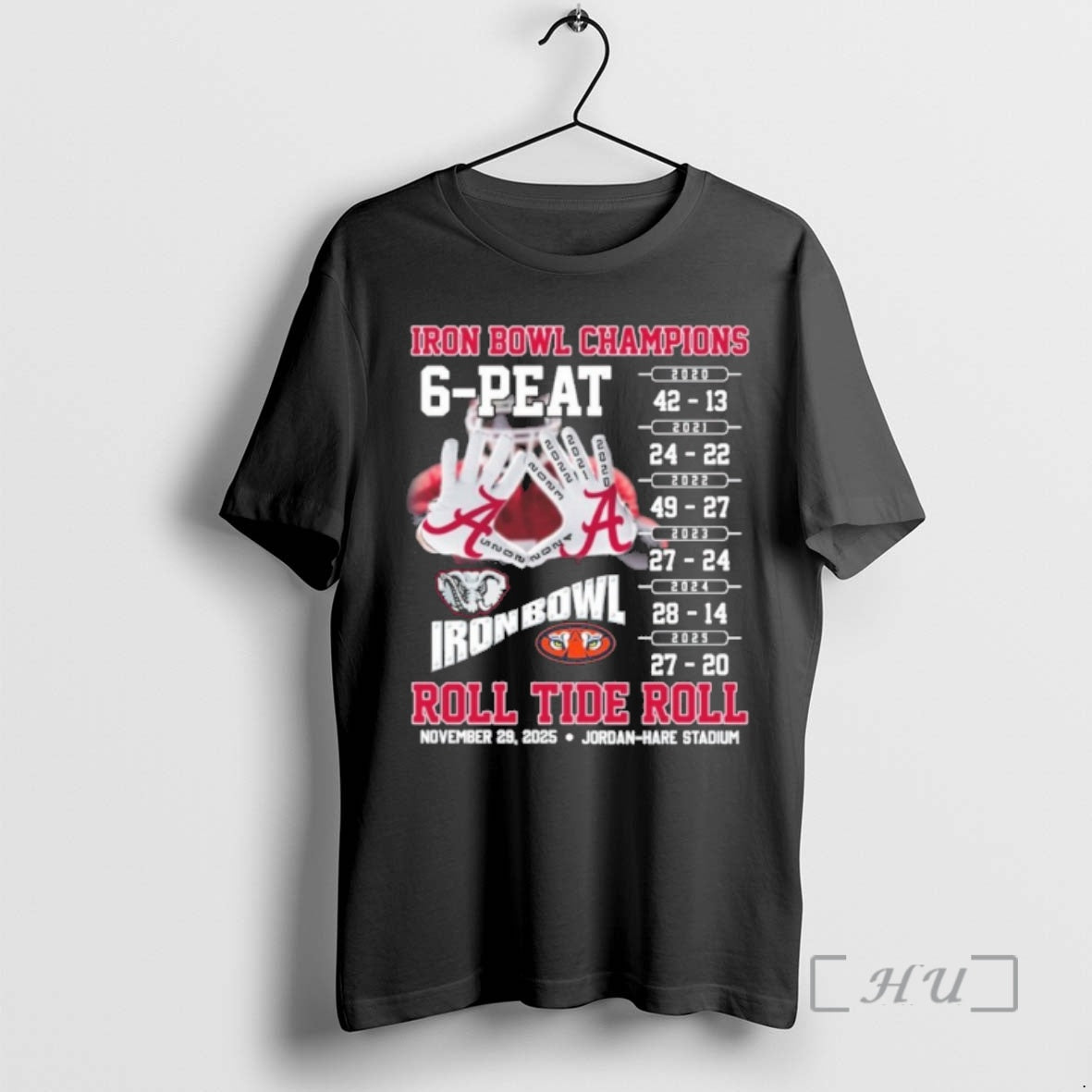 Officials Iron Bowl Champions 6 Peat Roll Tide Roll Score
