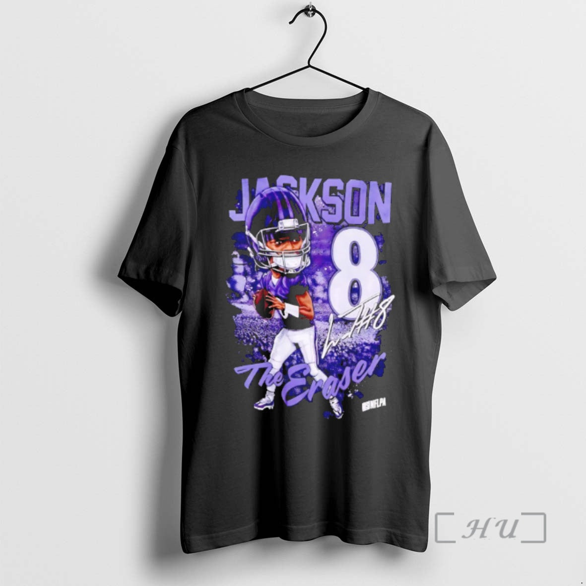 Officials Lamar Jackson The Eraser Number 8 Signature Caricature