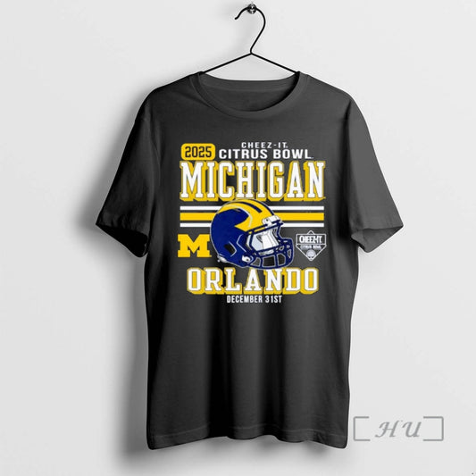 Officials Michigan Wolverines Football 2025 Cheez It Citrus Bowl Helmet Ornaments Premium T Shirts Sweater