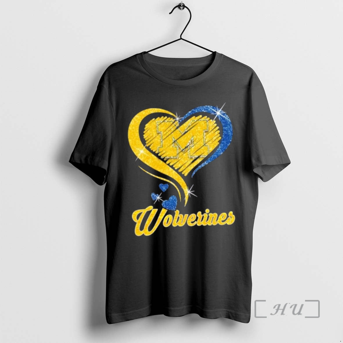 Officials Michigan Wolverines Football In Glitter Heart Fans