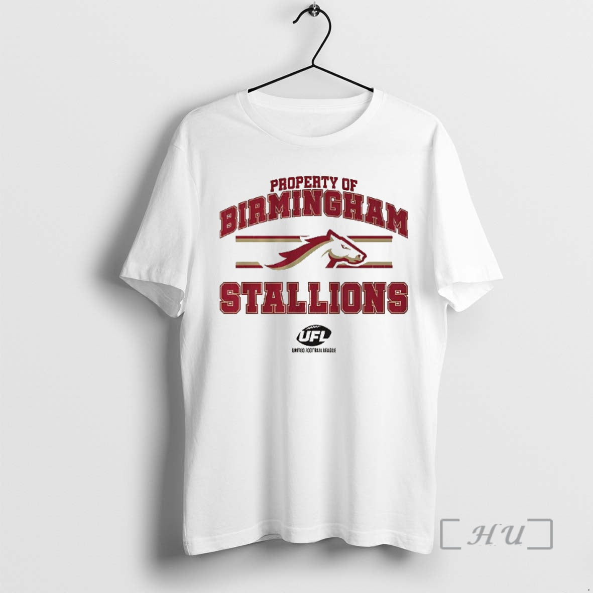 Officials Property Of Birmingham Stallions Ufl Logo Striped