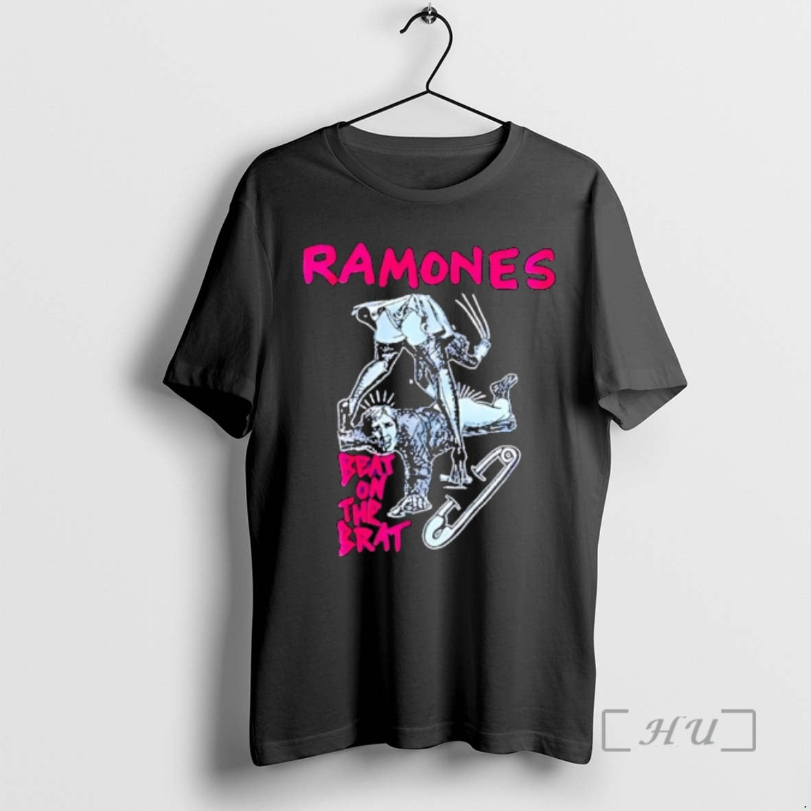 Officials Ramones Beat On The Brat Punk Rock Music Safety Pin Premium T Shirts Sweater