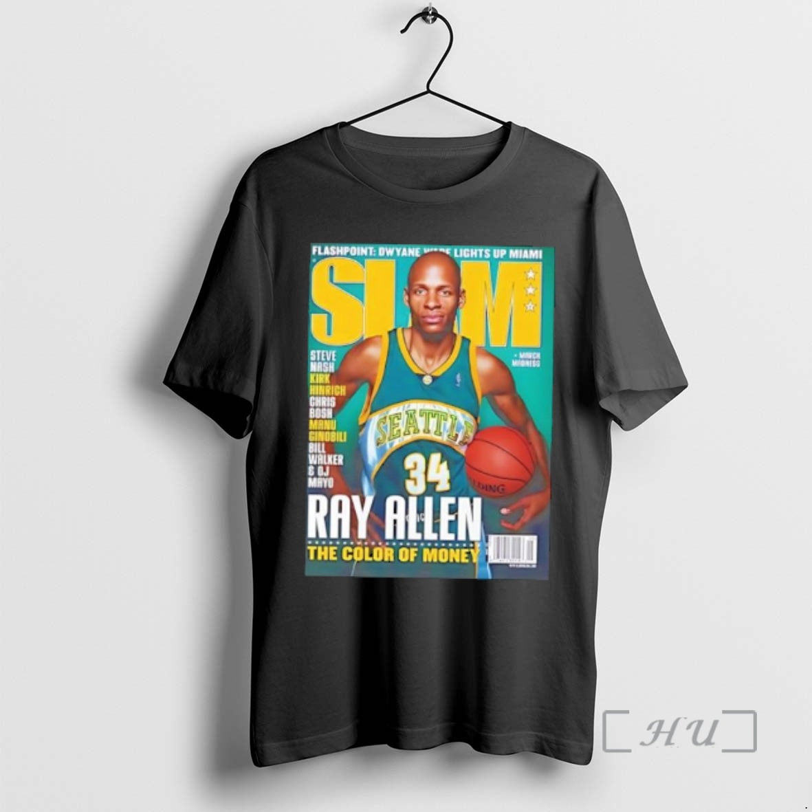 Officials Ray Allen Money Supersonics Slam Cover Nba Basketball