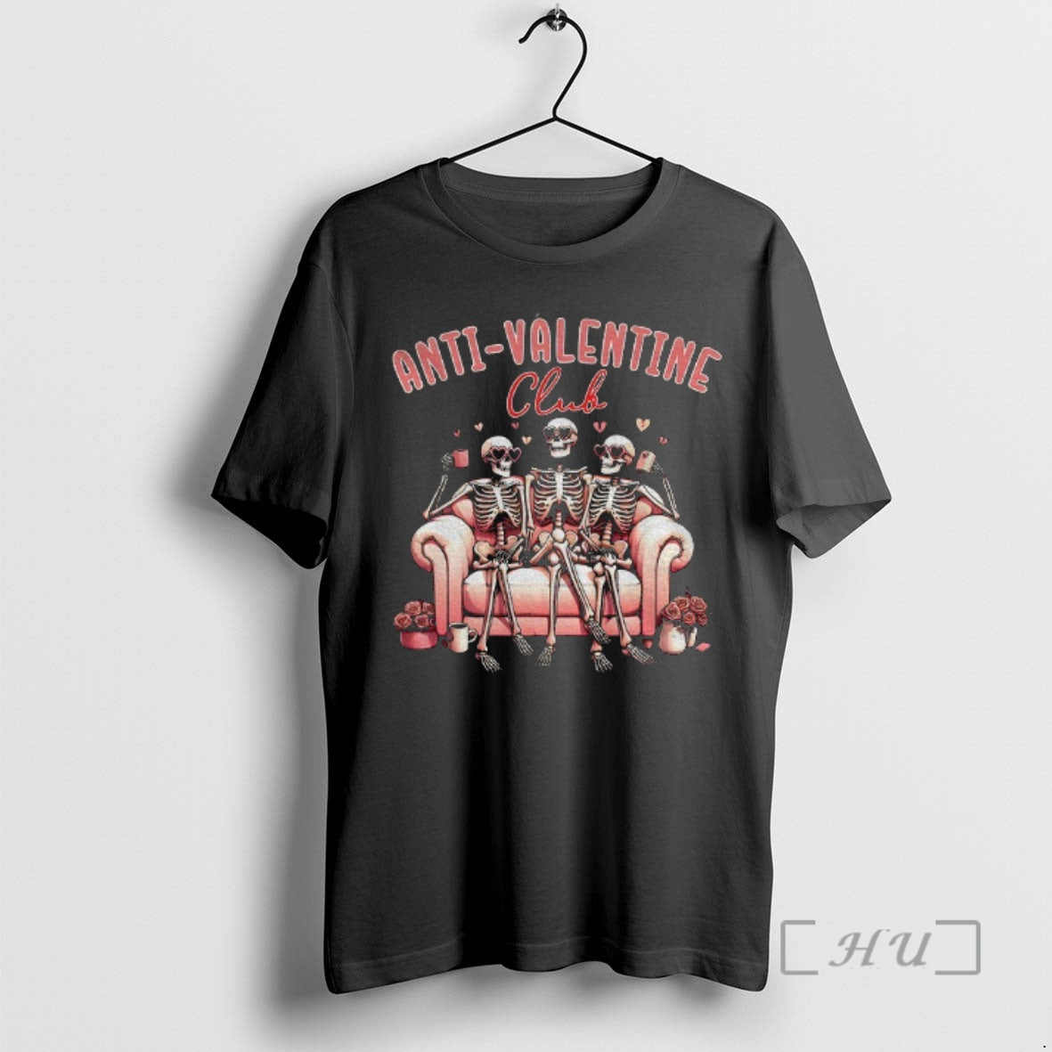 Officials Retro Skeleton Anti Valentine Club