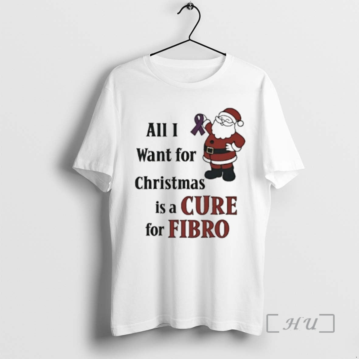 Officials Santa Awareness All I Want For Christmas Is A Cure For Fibro Premium