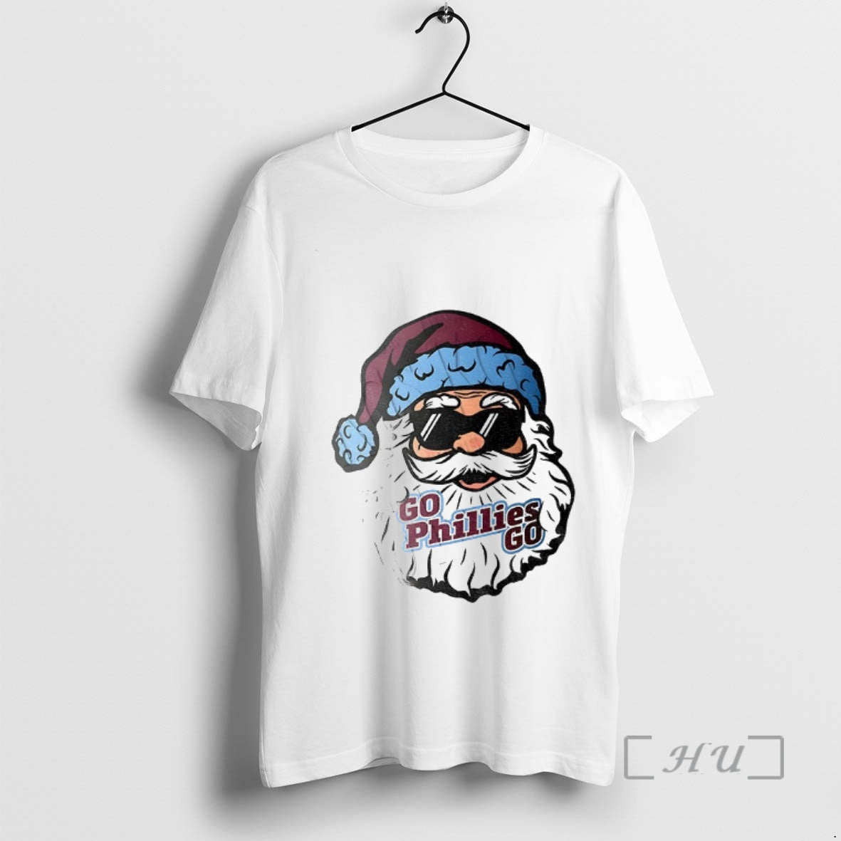 Officials Santa Claus X Philadelphia Phillies Go Phillies Go Baseball 2025 Christmas Premium T Shirts