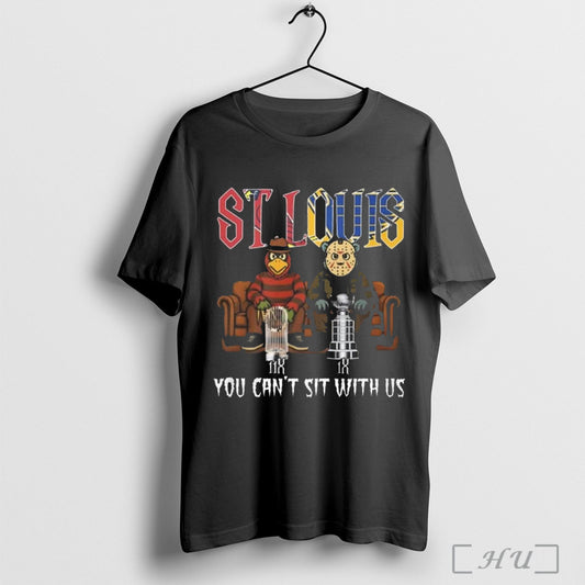Officials St Louis Sports Cardinals X Blues Mascots Halloween You Cant Sit With Us Shirtsweater