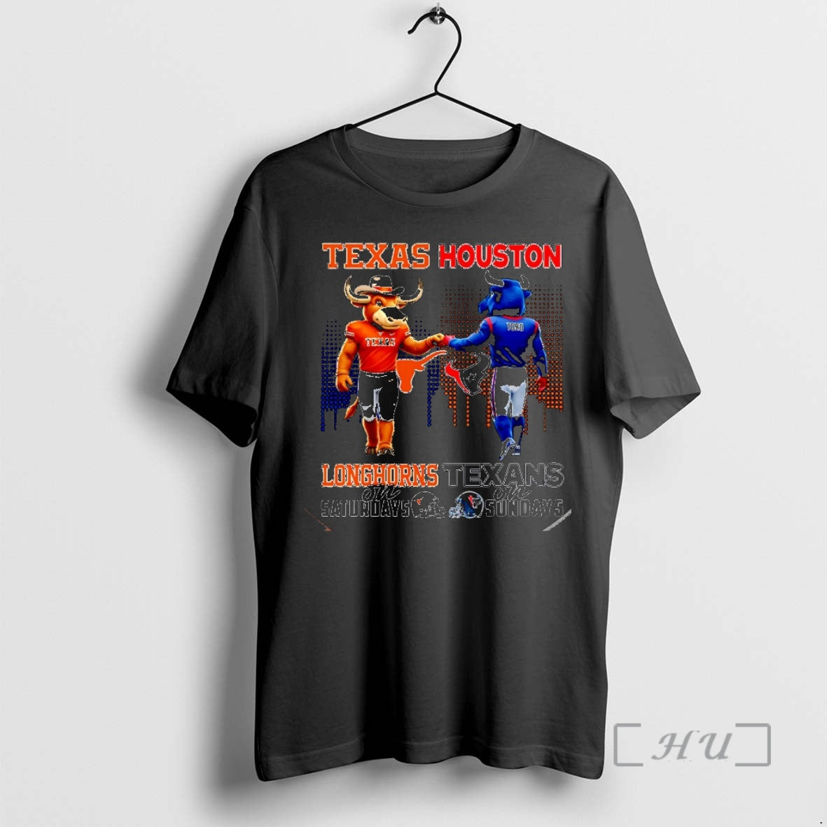 Officials Texas Longhorns On Saturdays Vs Houston Texans On Sundays Mascot Skyline Christmas Premium