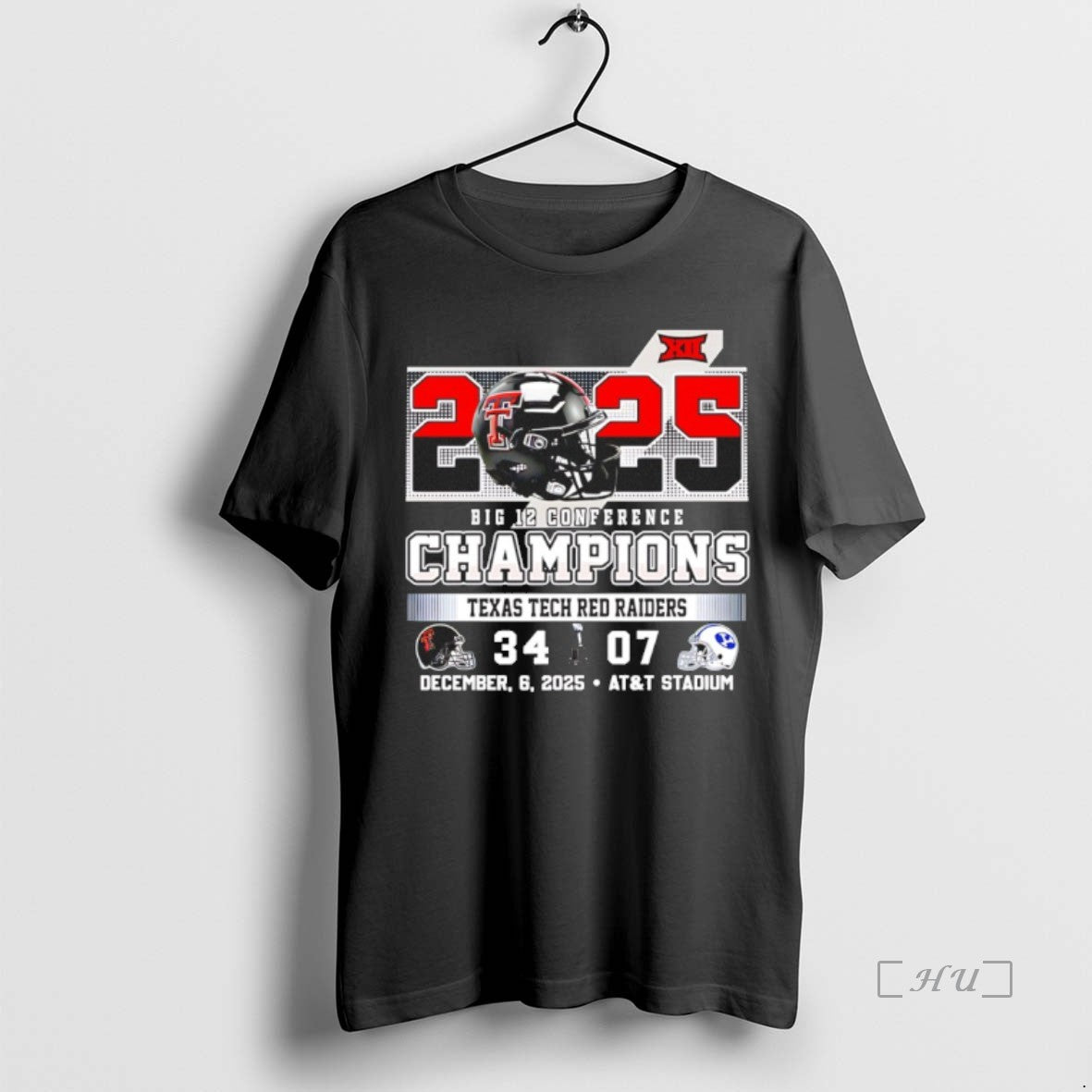 Officials Texas Tech Red Raiders 2025 Big 12 Conference Champions 34 07 Score Premium